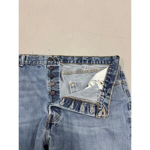 Levi’s 501 Button Fly Straight Leg Blue Denim Jeans Men’s 40x30